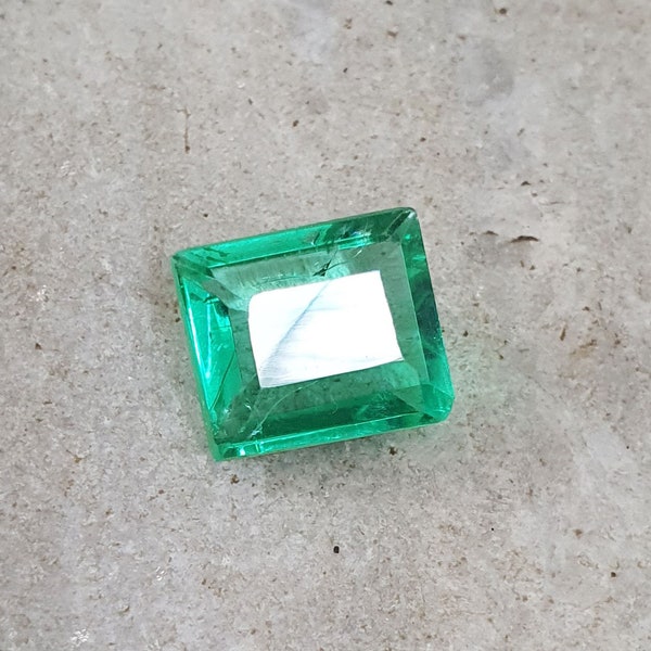 3.97 Ct Fantastic Green Colombian Emerald Gems Baguette Cut AAA Quality Lab Created Colombian Emerald Loose Gemstone Emerald 11.5x10MM