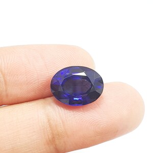 11.54 Ct Flawless Kashmir Royal Blue Sapphire Oval Cut AAA Quality Lab Created Loose Gemstone Blue Sapphire For Ring & Jewelry 14x10.6 MM