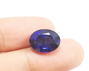 11.54 Ct Flawless Kashmir Royal Blue Sapphire Oval Cut AAA Quality Lab Created Loose Gemstone Blue Sapphire For Ring & Jewelry 14x10.6 MM