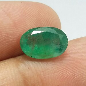 2.99 Ct Natural Fabulous Green Zambian Emerald Oval Cut Excellent Quality Top Color Unheated Untreated Emerald Loose Gemstone 11.49x7.6 MM