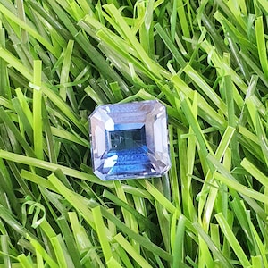 6.09 Ct Flawless Ceylon Cornflower Blue Sapphire Square Cut AAA Quality Loose Gemstone Lab Grown Sapphire Stone For Ring & Jewelry 9.3x9 MM