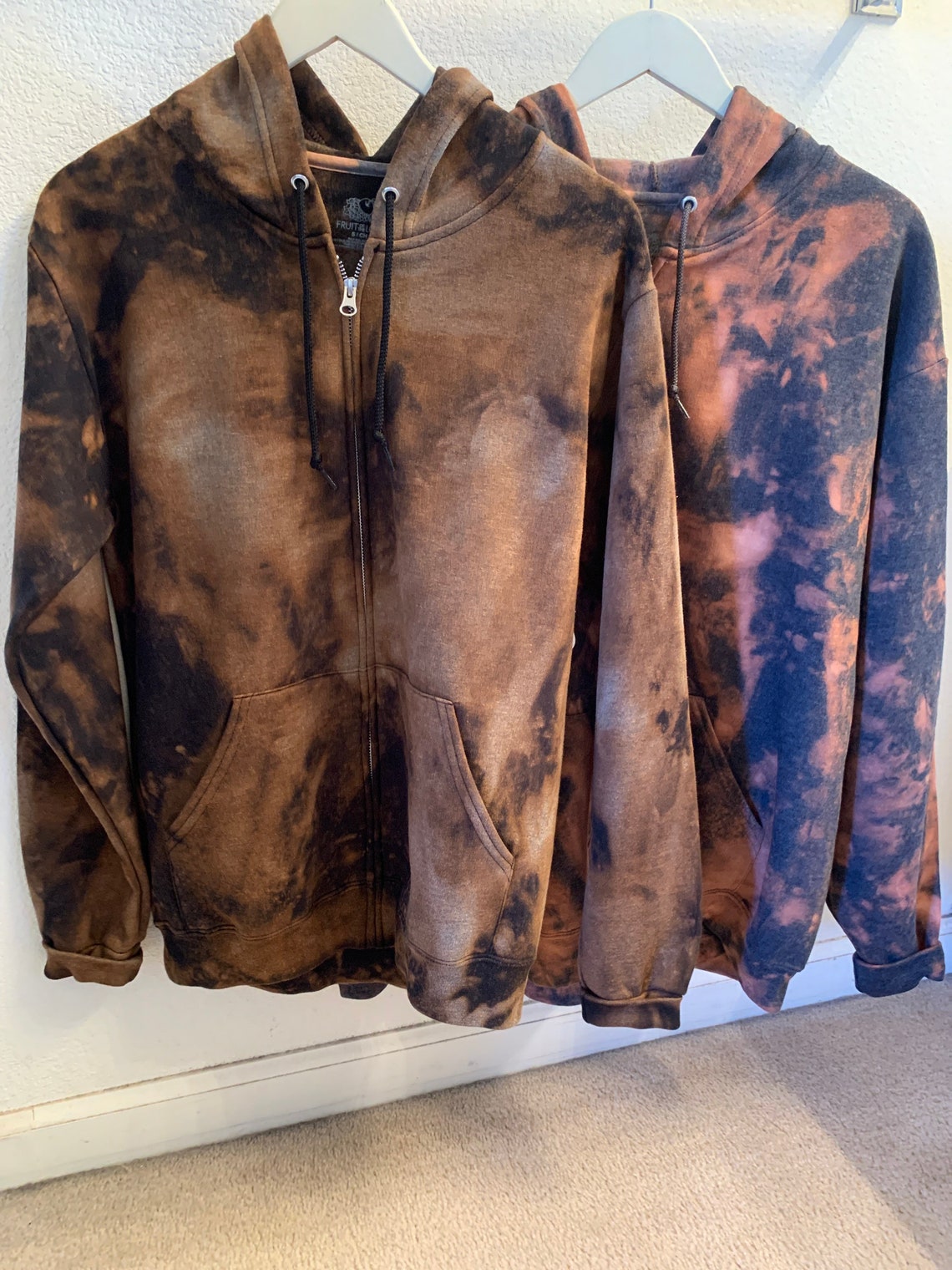 Zip up hoodie distressed jackets Etsy