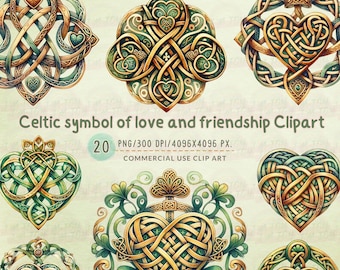 Celtic Love Knot Clipart: Friendship Knots, Digital Art (Digital Download)