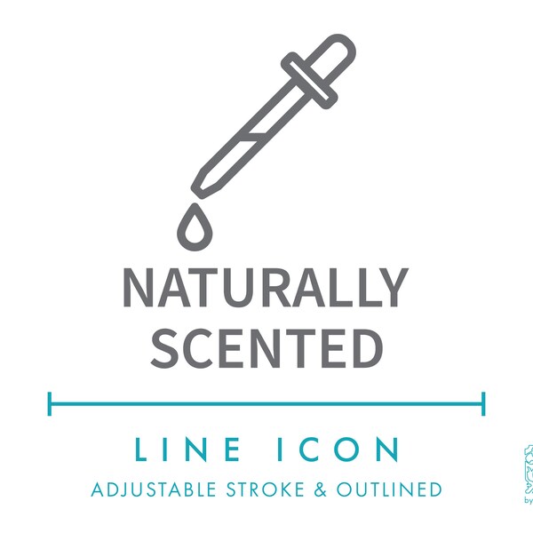 Naturally Scented Line Icon SVG, Minimalist Bio Natural Cosmetics Packaging Icon PNG, Organic Plant Body Product Symbol Vector Icon