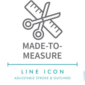 Icono de línea a medida SVG, icono minimalista de pequeña empresa, hecho a medida, único, hecho a mano PNG, icono vectorial de símbolo de producto personalizado