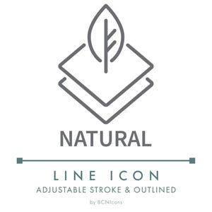 Natural Textile Material Line Icon SVG, Eco Friendly Fabric Feature ...