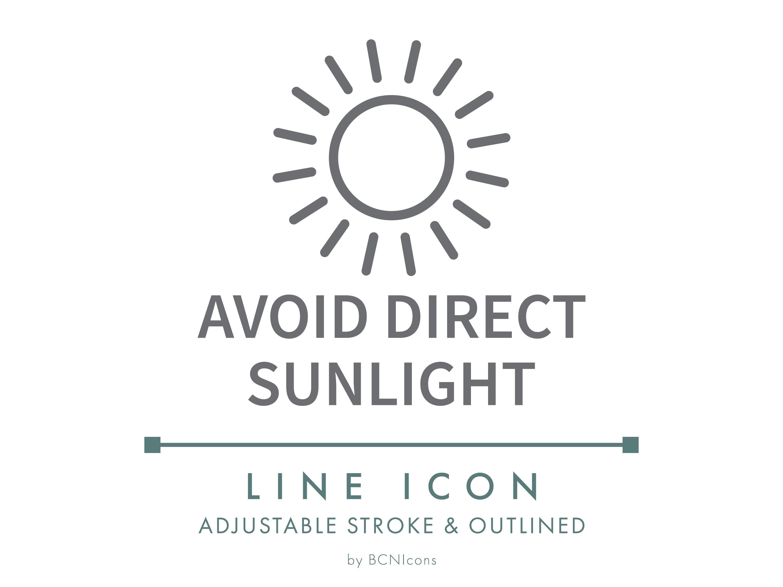 Avoid Direct Sunlight Line Icon SVG, SPF UV Protection Product ...