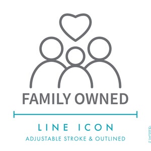 Ícone de linha de negócios familiares SVG, ícone de embalagem minimalista para pequenas empresas PNG, ícone de símbolo vetorial de produtos artesanais para pequenas empresas