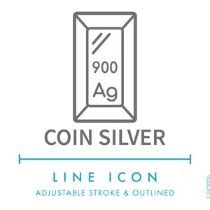 Münze Silber Schmuck Linie Symbol SVG, Minimalist Luxus Ohrringe Schmuck Symbol, Edelmetall Bijouterie Zubehör Anhänger Vektor Symbol