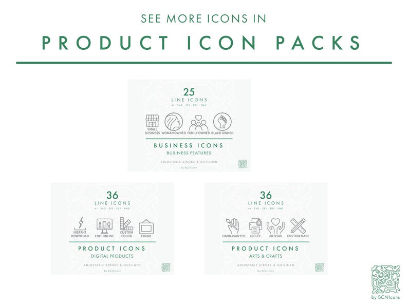 Custom Made Line Icon SVG, Minimalist Made to Order Unique Handmade ...