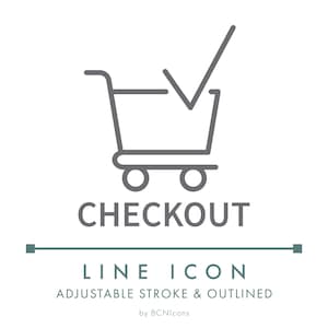 Icono de línea de pago de comercio electrónico SVG, logotipo de bolsa de compras minimalista para tienda online PNG, símbolo vectorial del logotipo del carrito de la compra en línea para sitio web