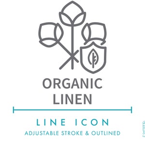 Icona della linea tessile in lino biologico SVG, materiale in tessuto ecologico minimalista PNG, simbolo di abbigliamento tessile in fibra naturale e abbigliamento alla moda
