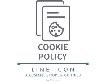 Cookie Policy Ecommerce Line Icon SVG, GDPR Online Store Data Protection Law Logo PNG, Online Shop Business Website Privacy Symbol