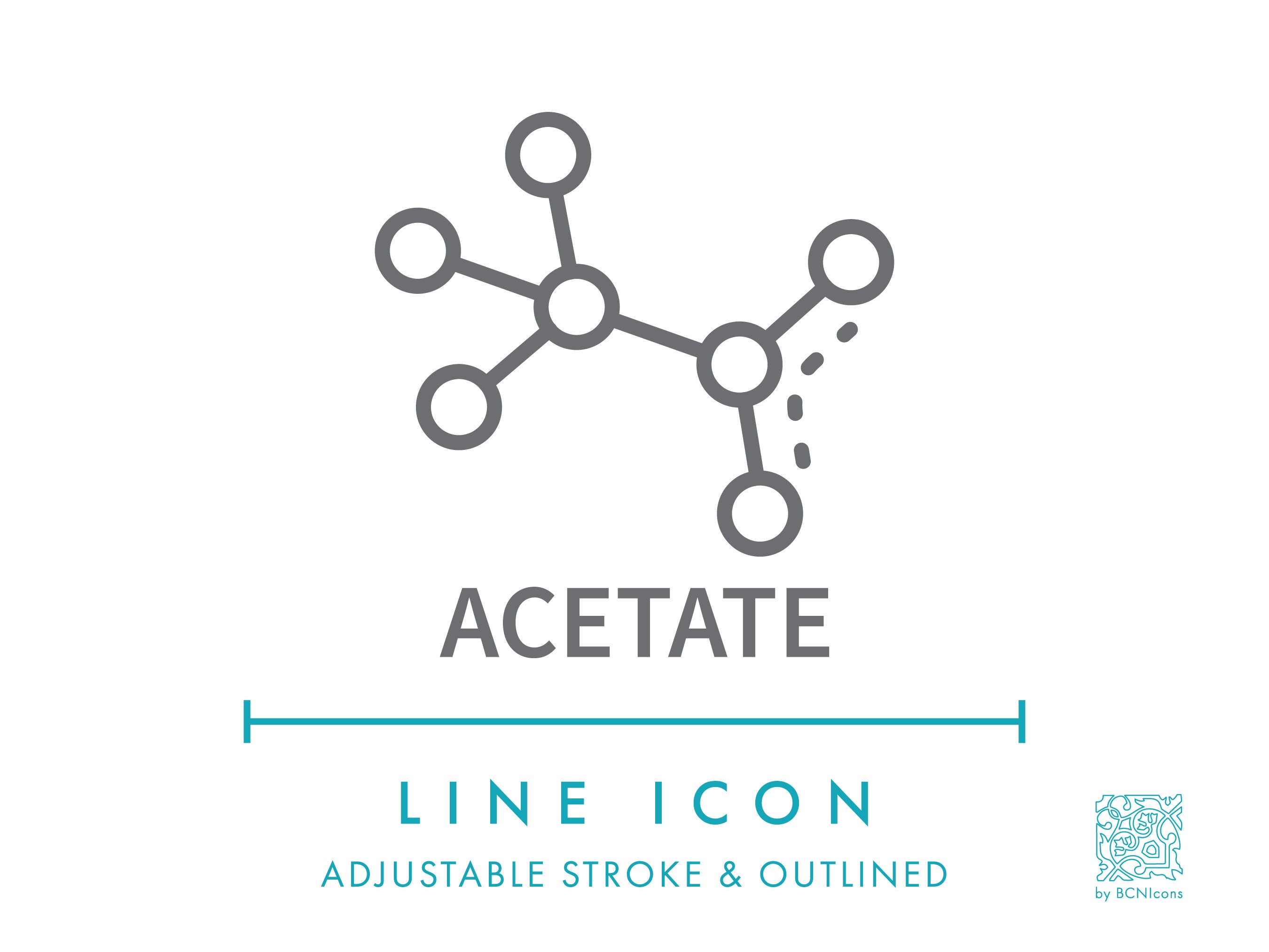 Acetate Fabric Textile Line Icon SVG, Minimalist Synthetic Fiber ...