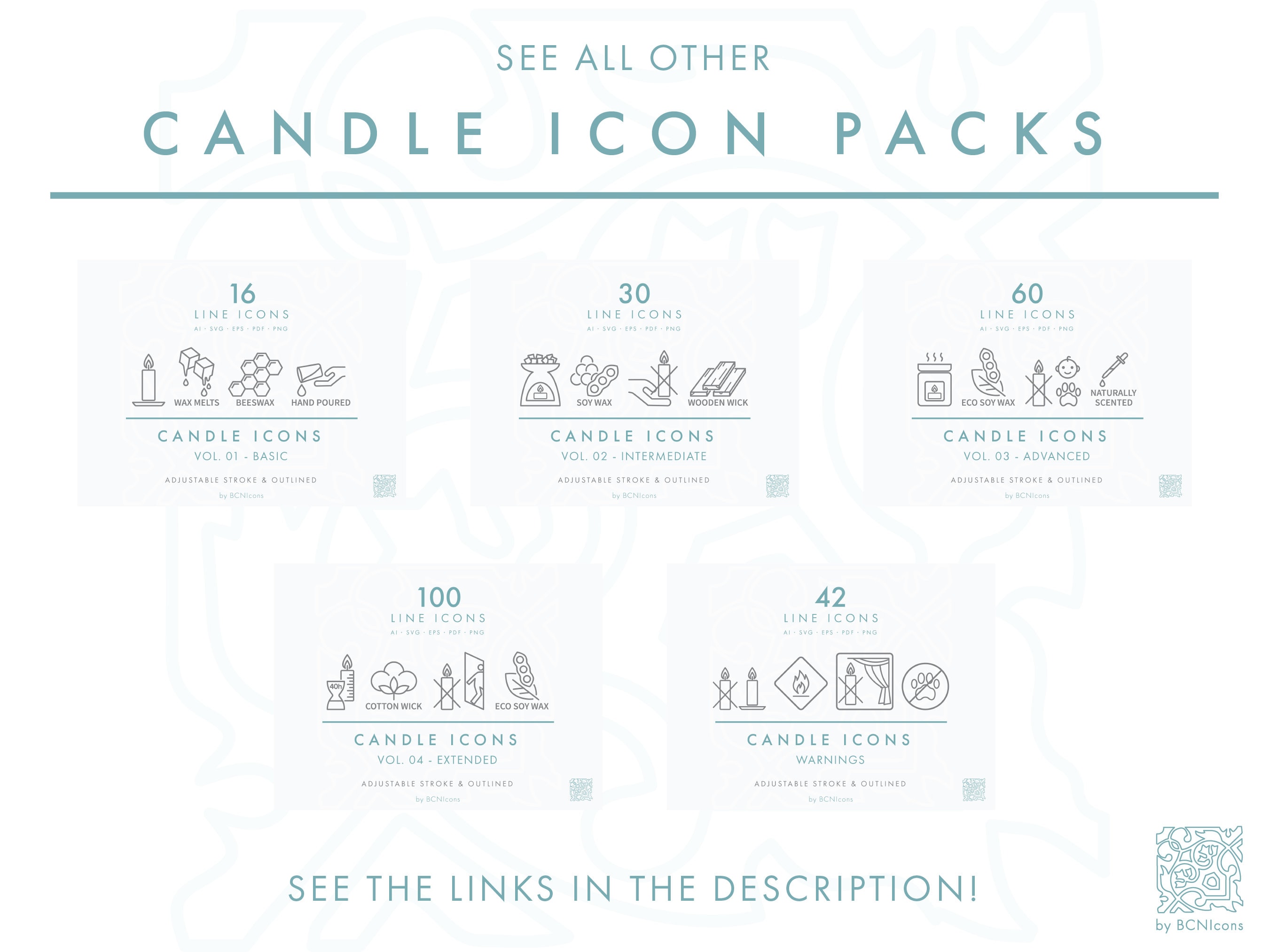 Candle Warmer Line Icon SVG, Minimalist Candle Heater Packaging Clip