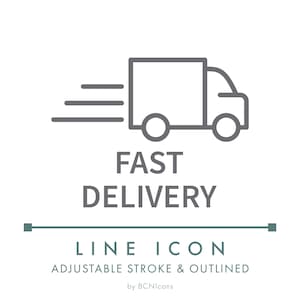 Ícone de linha de envio de e-commerce com entrega rápida em SVG, logotipo minimalista de envio de pedidos em PNG, símbolo vetorial de logística de entrega expressa.
