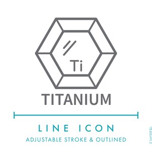 Titan Schmuck Linie Symbol SVG, minimalistische Metall Ohrringe Schmuck Ikone, handgefertigt Bijouterie Zubehör Anhänger Vektor Symbol