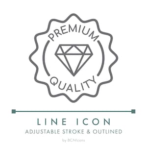 Premium Quality Badge Ecommerce Line Icon SVG, Minimalist Product Quality Logo PNG, Highest Quality Online Store Vector Symbol
