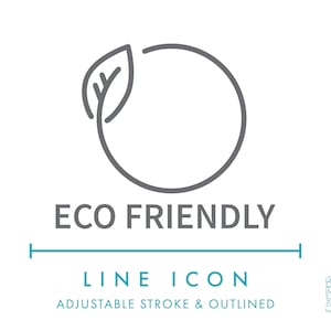 Eco-vriendelijk lijnpictogram SVG, minimalistisch ecologisch verpakkingspictogram PNG, duurzaam ethisch natuurlijk cosmetisch product symboolpictogram vector