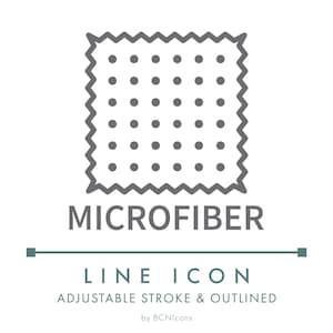 Microfiber Fabric Material Line Icon SVG, Minimalist Synthetic Fiber ...