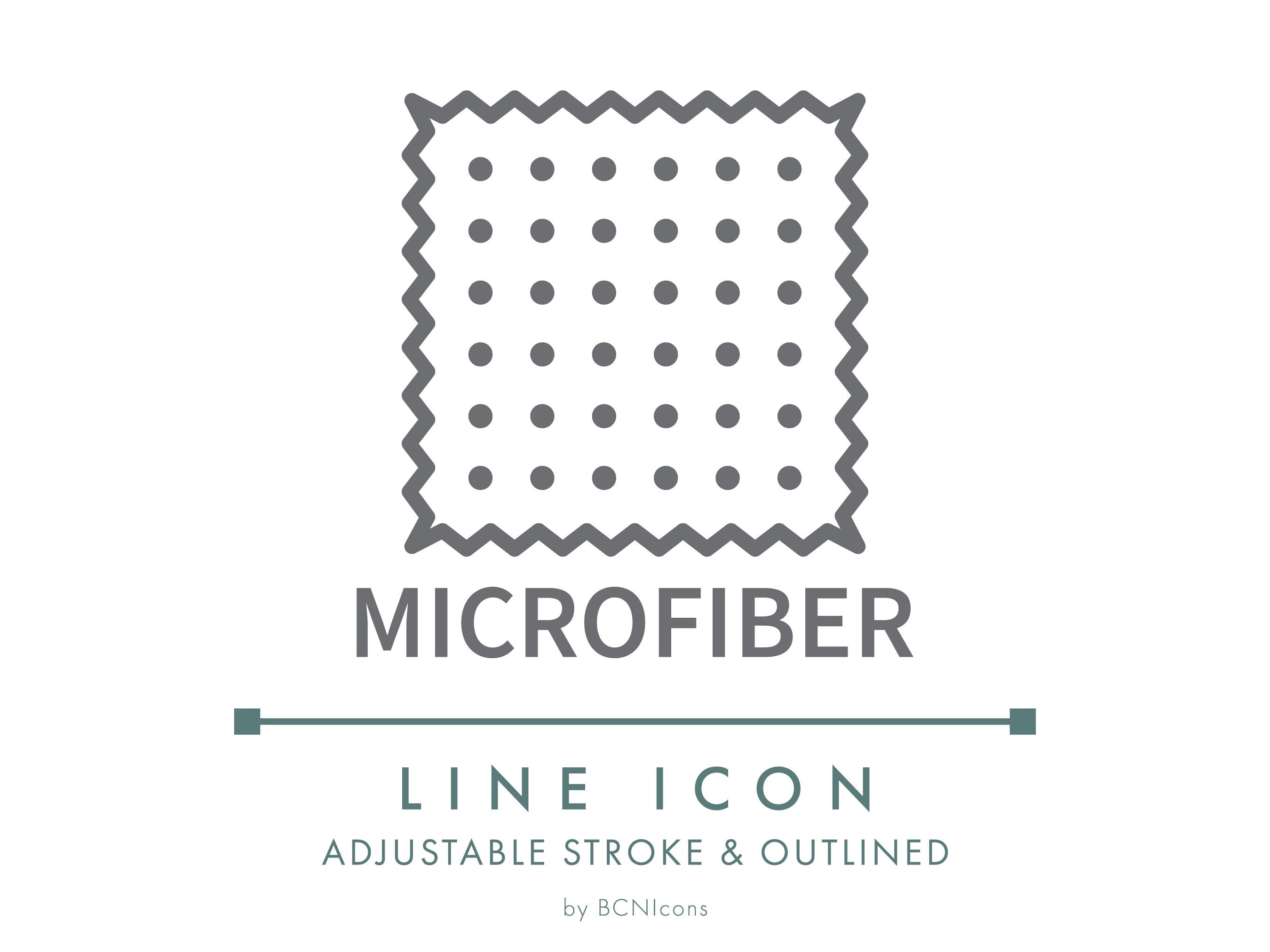 Microfiber Fabric Material Line Icon SVG, Minimalist Synthetic Fiber ...