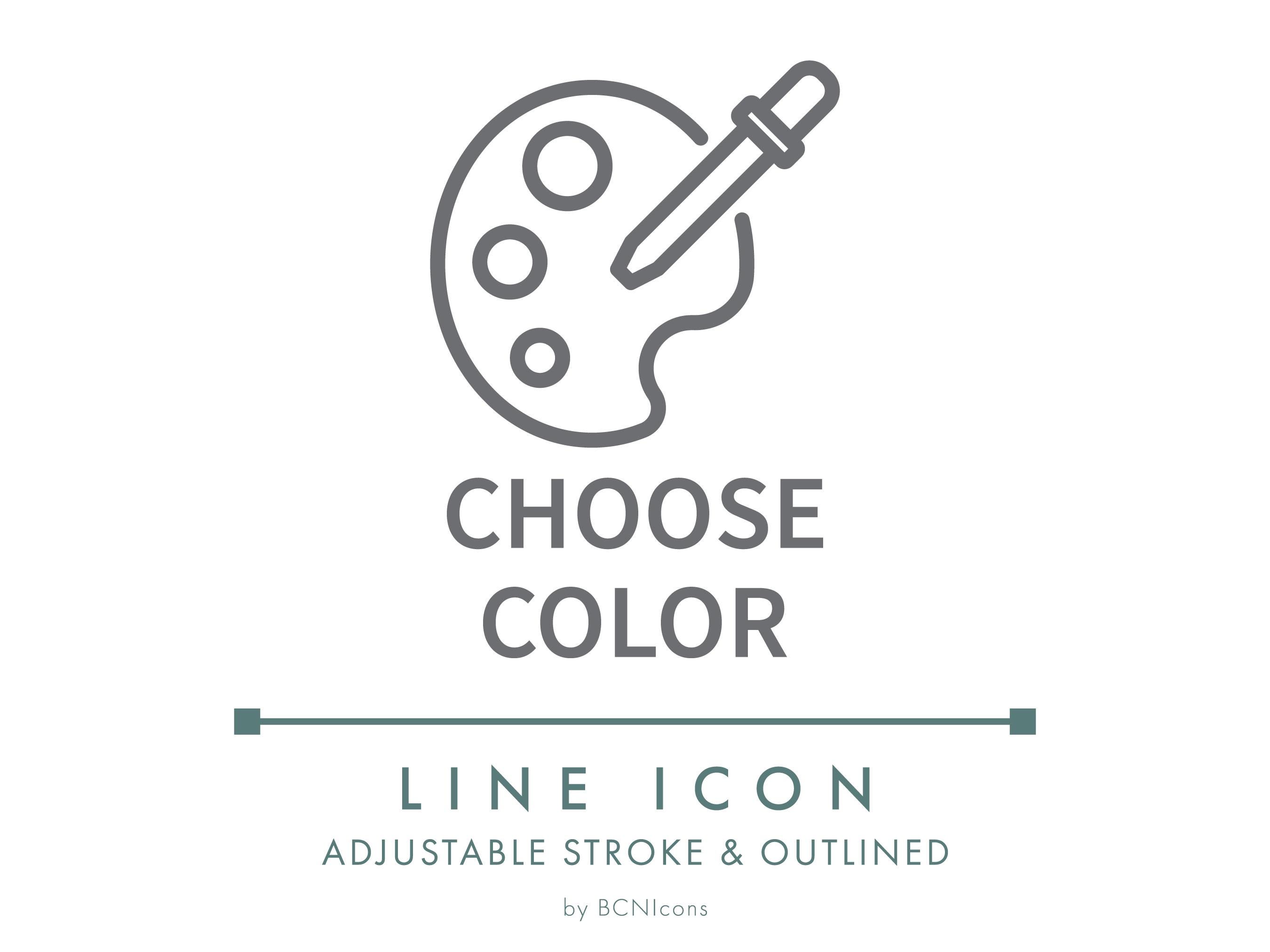 Choose Color Ecommerce Line Icon SVG, Minimalist Color Selection Symbol ...