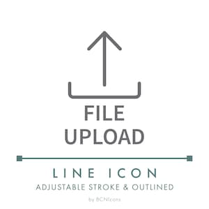 File Upload Ecommerce Line Icon SVG, Minimalist Document Upload Symbol Online Store PNG, Image Upload Digital Product Website Logo Symbol