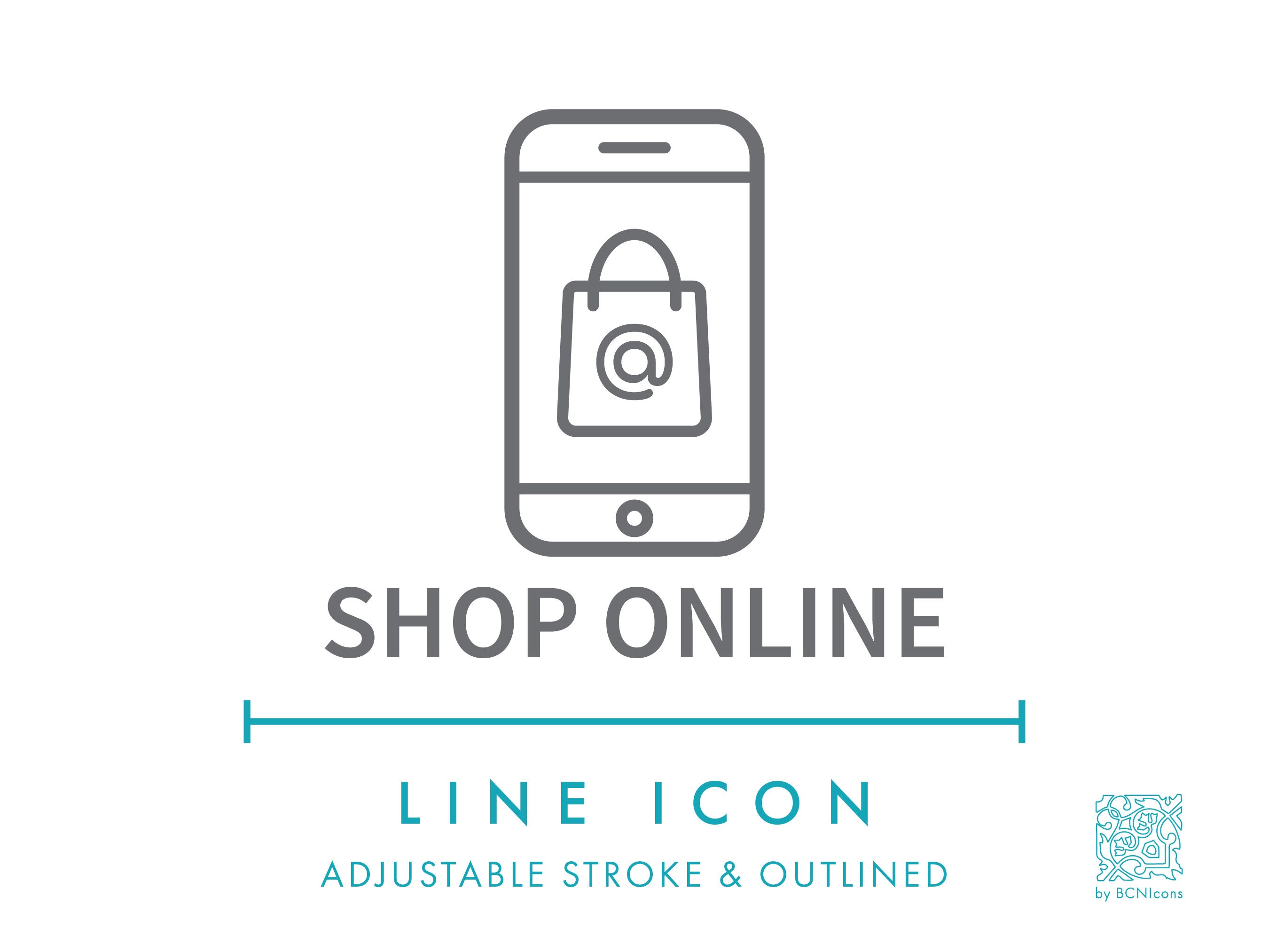 Tilmeld kollektion Junction Shop Online Mobile Ecommerce Line Icon SVG Minimalist Phone - Etsy