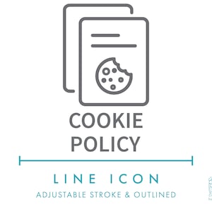 Politique en matière de cookies Icône de ligne de commerce électronique SVG, RGPD Icône de loi sur la protection des données de boutique en ligne PNG, Symbole de confidentialité de site Web d'entreprise de boutique en ligne