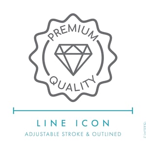 Icona di e-commerce con distintivo di qualità premium in formato SVG, icona di qualità del prodotto minimalista in formato PNG, simbolo del logo vettoriale del negozio online di altissima qualità