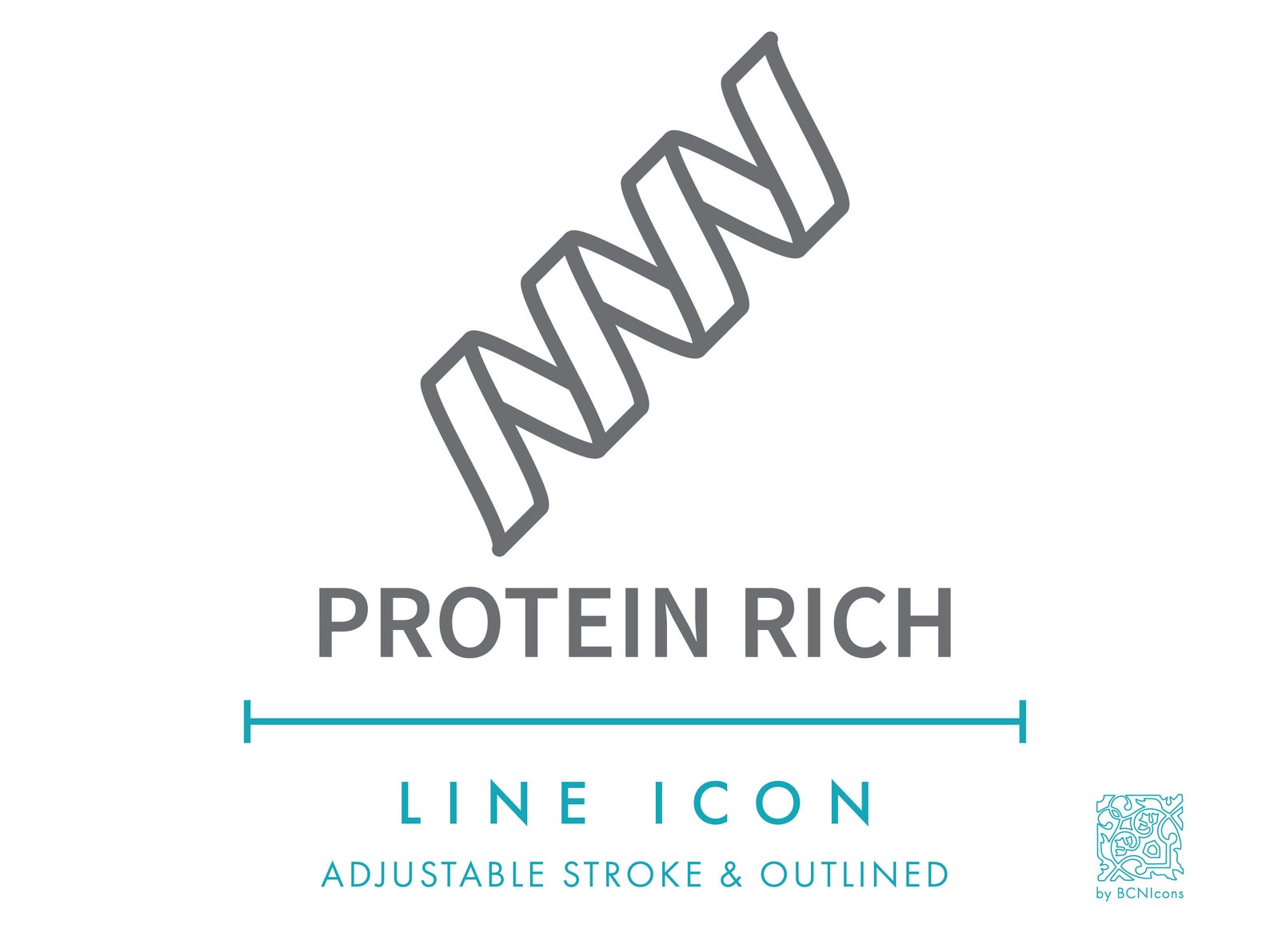 Protein Rich Line Icon SVG Minimalist High Protein Nutrition Etsy