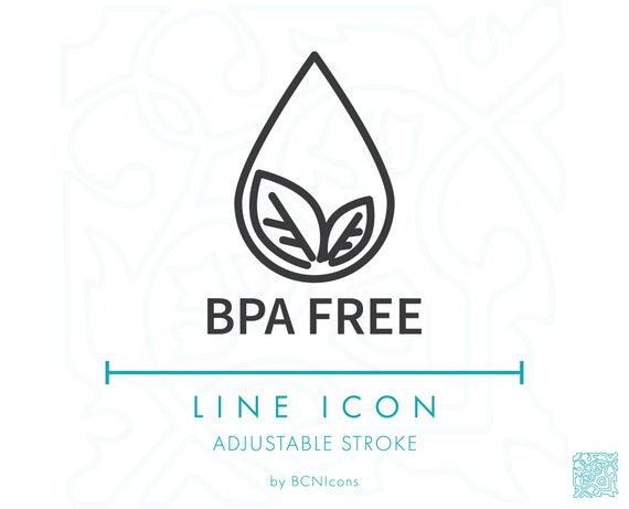 Bpa Free Line Icon Svg Minimalist Plastic Cosmetics Product Etsy