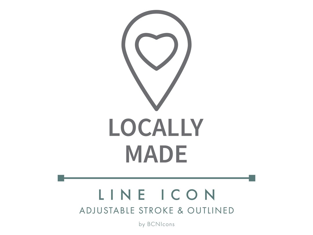 Locally Made Line Icon SVG, Minimalist Locally Grown Eco Friendly ...