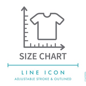 Maattabel Kleding Lijn Pictogram SVG, Kies Maat Mode Symbool Teken PNG, Kleding Maatvoering Metingen Tabel Kleding Product Symbool Vector