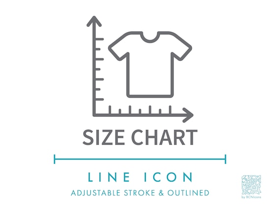 Maattabel Kleding Lijn Pictogram SVG Kies Maat Mode Symbool Teken PNG Kleding Maatvoering Metingen Tabel Kleding Product Symbool Vector Etsy Nederland