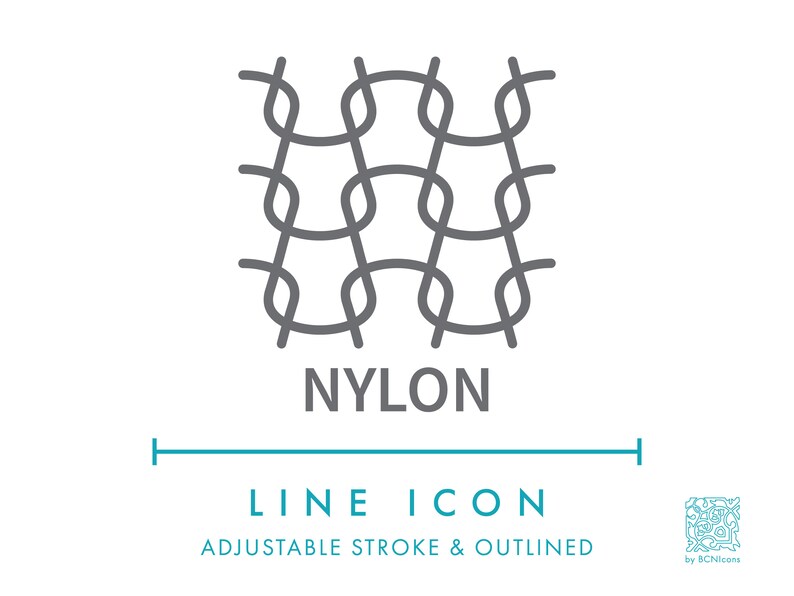 Nylon Fiber Material Line Icon SVG, Minimalist Synthetic Thread Textile ...
