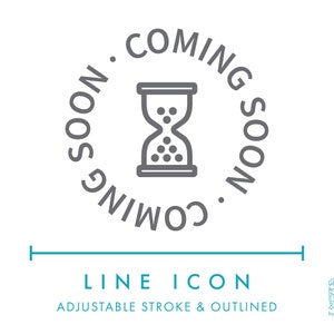 Coming Soon Badge Ecommerce Line Icon SVG, Minimalist New Product ...