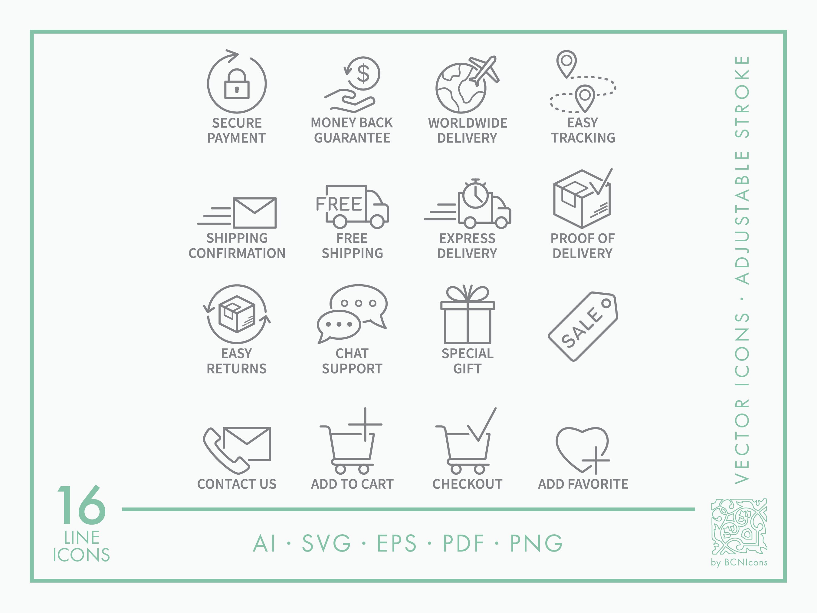 Ecommerce Symbols Vol. 01 Basic Icon Pack SVG Minimalist - Etsy