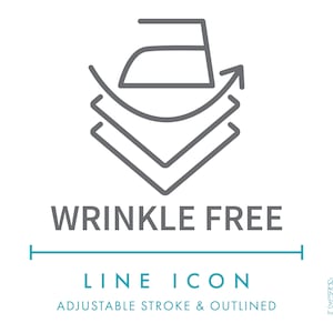 Wrinkle Free Textile Material Line Icon SVG, Minimalist Anti Wrinkle ...