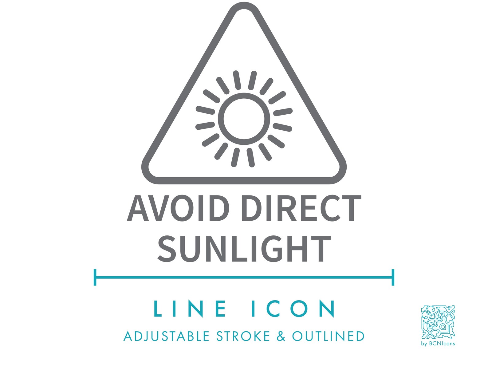 Avoid Direct Sunlight Line Icon SVG, Minimalist Product Packaging Icon ...
