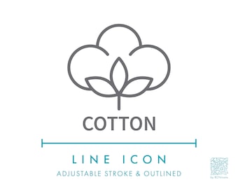 Baumwolle Textil Linie Symbol SVG, Minimalistische Stoff Faser Clip Art PNG, Naturfaser Textil Kleidung & Mode Bekleidung Symbol Vektor-Icon-Logo