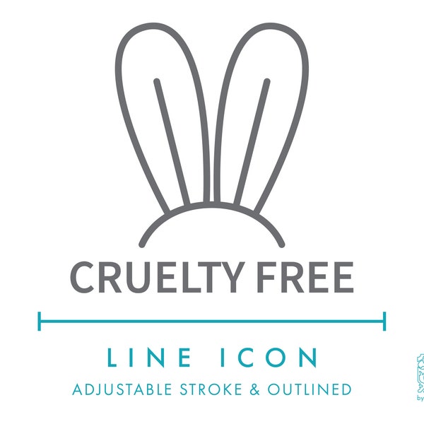 Cruelty Free Line Icon SVG, Minimalist Ethical Cosmetics Packaging Icon PNG, Cream Face Lotion Natural Body Product Symbol Vector Icon