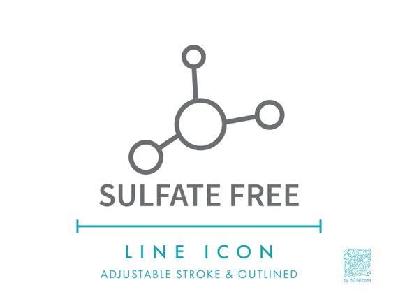 Buy Sulfate Free Line Icon SVG Natural Product Online in India - Etsy