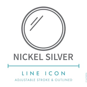 Nickel Silber Schmuck Linie Symbol SVG, Minimalist Metall Ohrringe Schmuck Ikone, handgefertigt Bijouterie Zubehör Anhänger Vektor Symbol
