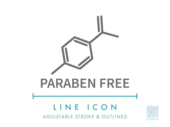 Buy Paraben Free Line Icon SVG Minimalist Natural Cosmetics Online India - Etsy