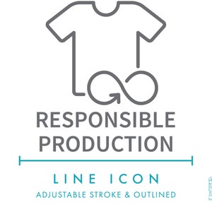 Verantwortungsvolle Produktion Wäscheleine Symbol SVG, Minimalistische Umweltfreundliche Herstellung PNG, Ethisches Nachhaltiges Slow Fashion Vektor Symbol