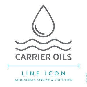 Carrier Oils Line Icon SVG, Skincare Cosmetics Packaging Icon PNG, Skin Care Cream Face Lotion Natural Body Product Symbol Vector Icon
