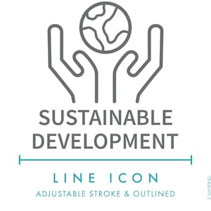 Nachhaltige Linie Symbol SVG, minimalistische umweltfreundliche natürliche Lebensmittel- und Kosmetikverpackungssymbol PNG, Ethisches Kleinunternehmen-Symbol, Vektor-Symbol