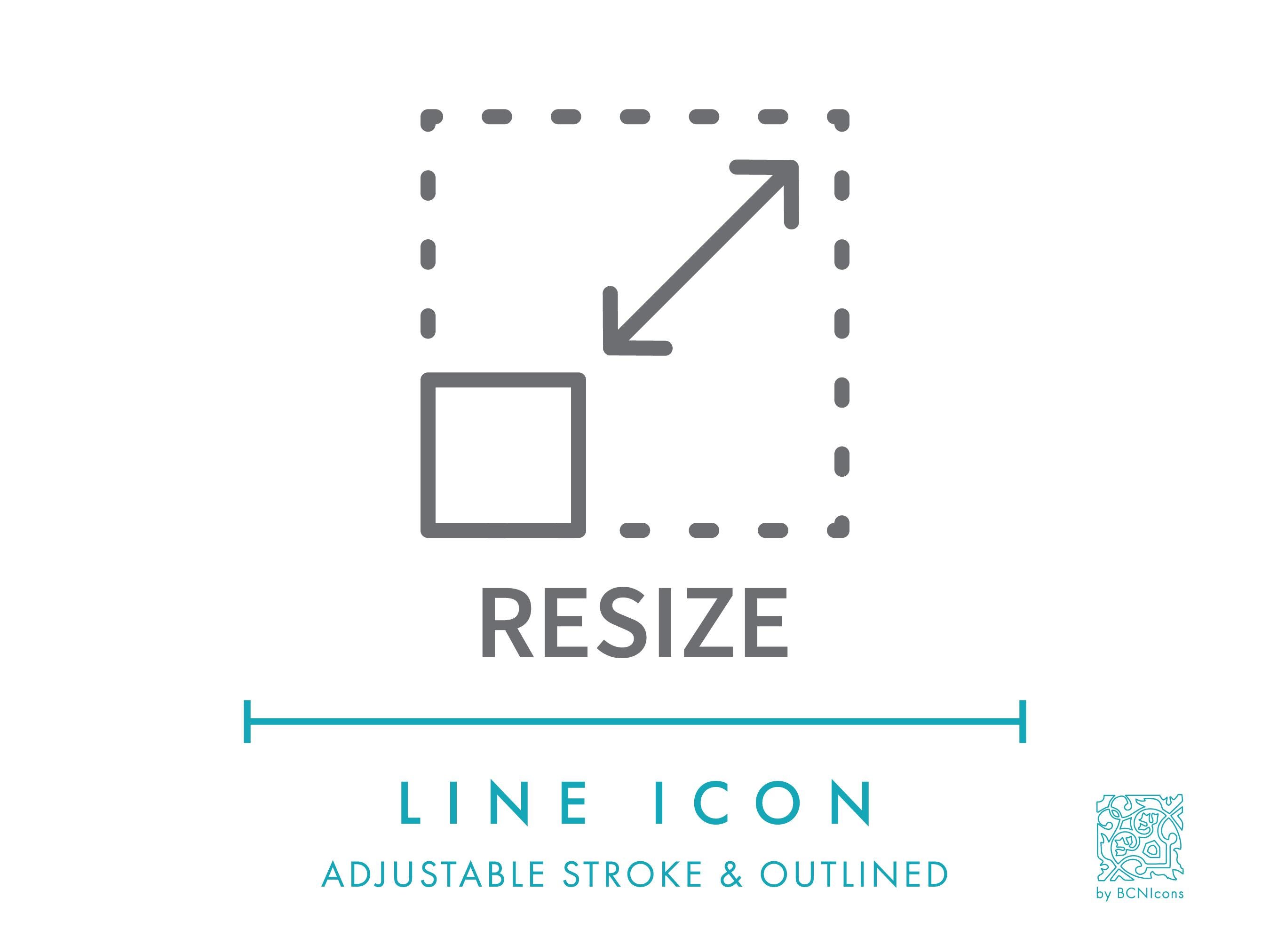 Resize Product Line Icon SVG, Made to Measure Web Symbol Digital ...