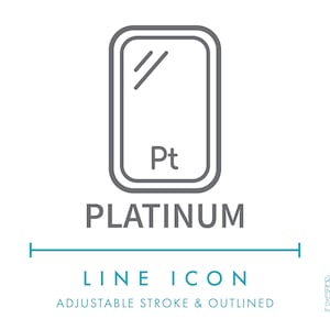 Platin Schmuck Linie Symbol SVG, minimalistische Metall Ohrringe Schmuck Ikone, handgefertigt Bijouterie Zubehör Anhänger Vektor Symbol